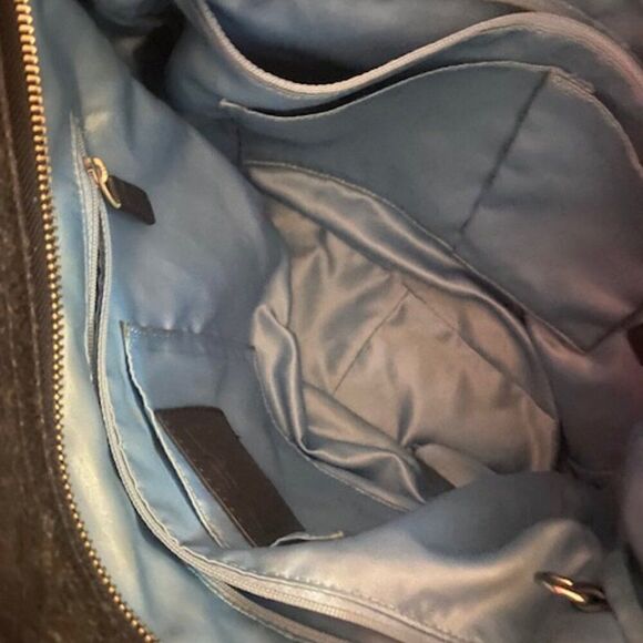 Coach 12874 Gray/Black Signature Logo Zoe Canvas and Leather Hobo shoulder bag - Picture 8 of 10